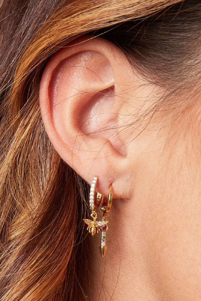 Earrings Wealthy Wasp Couleur or Cuivré h5Image2